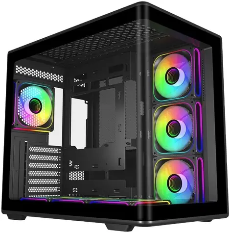 Cooler Master Elite 600 Curved černá / Mid tower / ATX / tvrzené sklo / 7× ARGB / 360 mm chladič