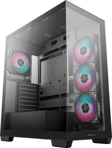 Deepcool CG580 4F ARGB černá / Skříň / 2x USB 3.2 Gen2 + USB-C / průhledná bočnice / bez zdroje