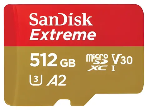 SanDisk Extreme microSDXC 512GB / Paměťová karta / Class 10 / UHS-I U3 / V30 / A2 / čtení: 190 MB/s / zápis: 130 MB/s