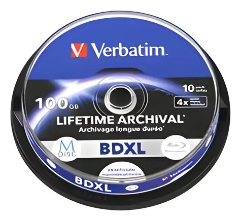 Verbatim M-DISC BD-R XL 100GB / Blu-ray disk / 4x / Inkjet printable / spindle 10 ks