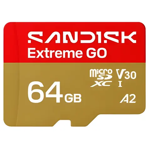SanDisk Extreme GO microSDXC 64 GB / Paměťová karta / čtení 170 MB/s / zápis 80 MB/s