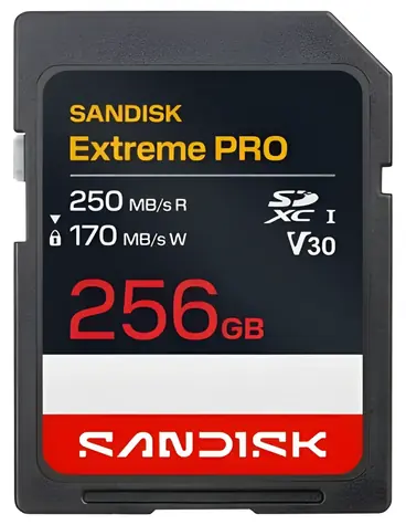 SanDisk Extreme PRO SDXC 256 GB / Paměťová karta / čtení: 250 MB/s / zápis: 170 MB/s