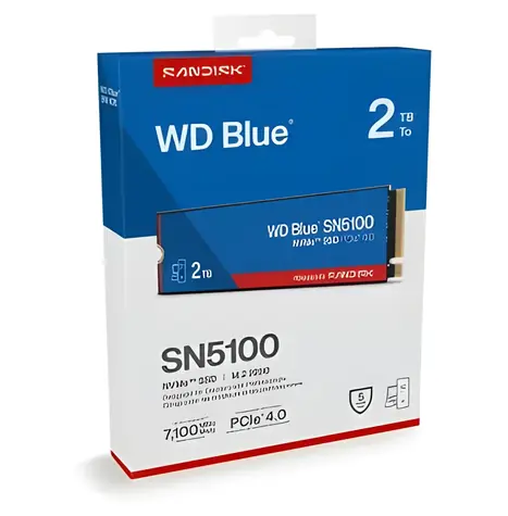 WD Blue SN5100 2TB / M.2 SSD 2280 NVMe / PCIe 4.0 x4 / TLC / čtení:7100MBs / zápis:6700MBs / 5y