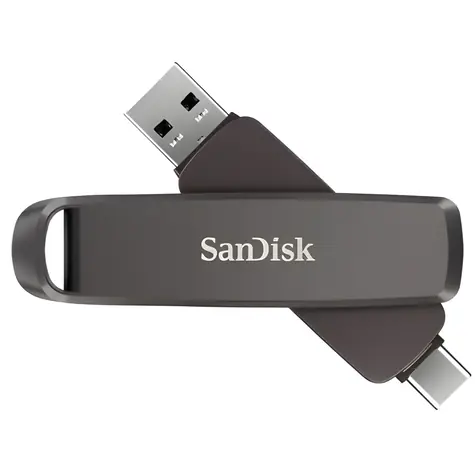 SanDisk Extreme Pro Dual Drive 256 GB / Flash Disk / USB-C + USB-A / čtení 1000 MB/s / zápis 900 MB/s