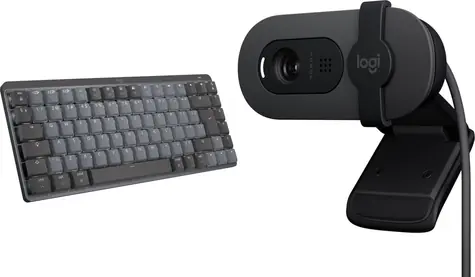 Logitech MX Mechanical Mini pro Mac + Brio 100 / Sada / mechanická klávesnice + webkamera / bezdrátová / Bluetooth