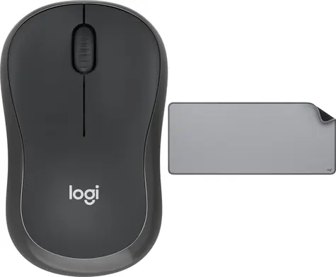 Logitech M240 Silent černá + podložka Studio Series šedá / Sada myš + podložka / 4000 DPI / 3 tlačítka