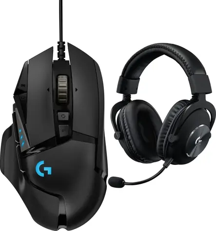 Logitech G502 HERO + G Pro X černá / Herní sada / myš 25600 DPI 11 tlačítek + sluchátka / USB