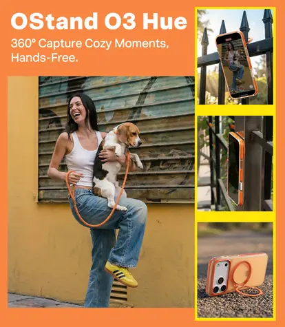 Torras Ostand O3 Hue Golden Citrus / Ochranný kryt / iPhone 17 Pro / MagSafe / stojánek 360°