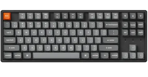 Keychron K8 Max QMK / Klávesnice / TKL 87 kláves / Mechanická / Super Red switch / hliníkový rám / BT / USB