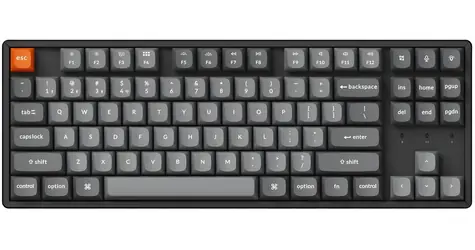Keychron K8 Max QMK hliník / Klávesnice / TKL / Mechanická / Super Brown switch / BT / USB