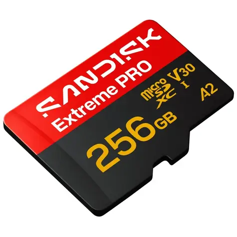 SanDisk Extreme PRO microSDXC 256GB + adaptér / Paměťová karta / UHS-I U3 V30 / čtení: 250 MB/s / zápis: 170 MB/s