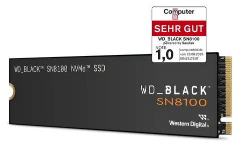 WD Black SN8100 1TB / M.2 SSD 2280 / NVMe PCIe Gen5 x4 / TLC / čtení: 14 900 MBps / zápis: 11 000 MBps / 5y