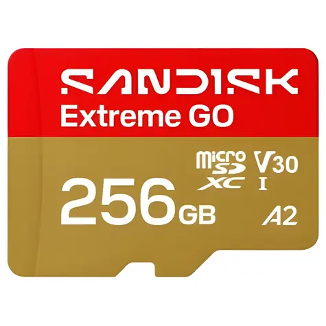 SanDisk Extreme GO microSDXC 256 GB / Paměťová karta / čtení 240 MB/s / zápis 160 MB/s