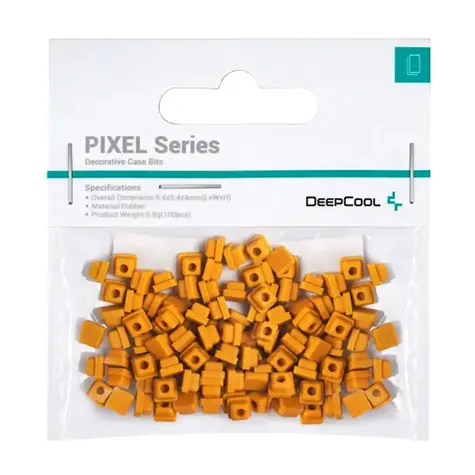 Deepcool PIXEL oranžová / Dekorační bity pro skříň / 100 ks / guma
