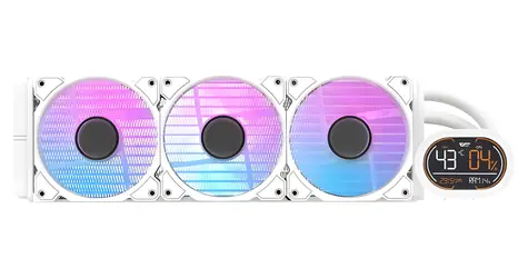darkFlash DH360D bílá / AiO chladič CPU / 3x 120 mm / ARGB podsvícení / 800-2000 RPM / 30 dB / Intel + AMD