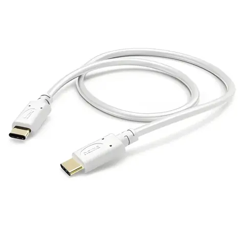Hama USB-C / USB-C bílá / Nabíjecí a datový kabel / 1,5 m / 480 Mbit/s