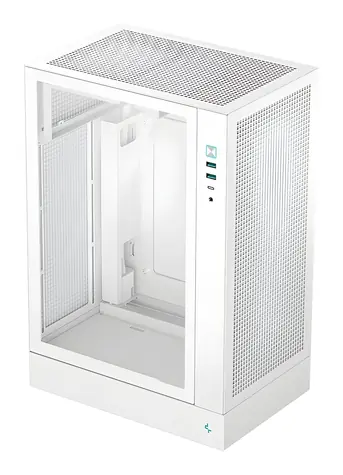 Deepcool CH170 PLUS bílá / Midi Tower / Tvrzené sklo / µATX / bez zdroje / USB-C 3.2 Gen2