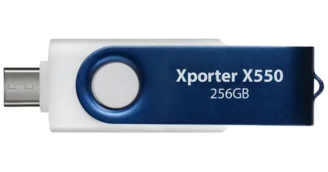 Patriot Xporter X550 256GB bílo-modrá / Flash disk / USB-A + USB-C / USB 3.2 Gen 1