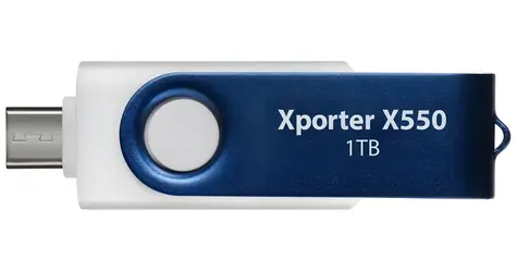 Patriot Xporter X550 1TB bílo-modrá / Flash disk / USB 3.2 Gen 1 / USB-A / USB-C
