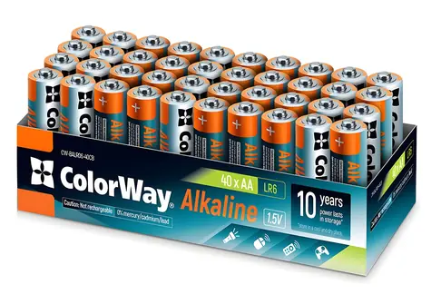 Colorway alkalická baterie AA 40ks / 1.5V