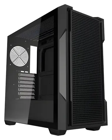 darkFlash DS900 Mesh černá / ATX / bez ventilátorů / 2x USB-A / průhledná bočnice / bez zdroje