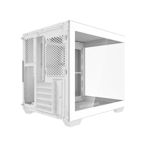darkFlash C275P bílá / mATX / bez ventilátorů / 1x USB 3.0 & 2x USB-A / průhledná bočnice / bez zdroje