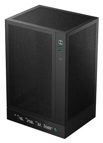 Deepcool CH170 Digital černá / Počítačová skříň / USB-C / 2× USB 3.2 Gen2 / LED displej