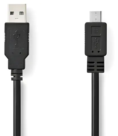 Nedis USB 2.0 kabel černá / Kabel USB / USB-A - Micro-B / 480 Mbps / 2 m