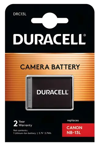 Duracell DRC13L pro Canon NB-13L / Baterie / černá / 1010 mAh / Li-ion