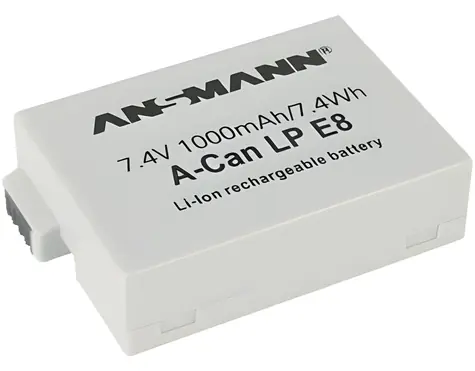 Ansmann A-Can LP-E8 / Náhradní akumulátor / Canon LP-E8 / Li-Ion / 7,4 V / 1000 mAh