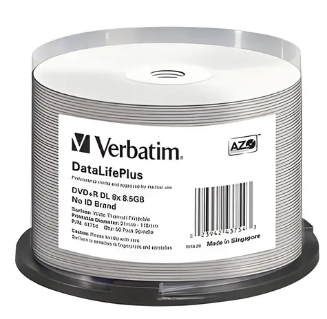 Verbatim DVD+R DL Thermal Printable 50ks / Optické médium / 8,5 GB / 8x / Vřeteno