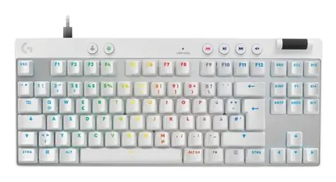 Logitech G PRO X TKL Rapid bílá / Herní klávesnice / DE layout