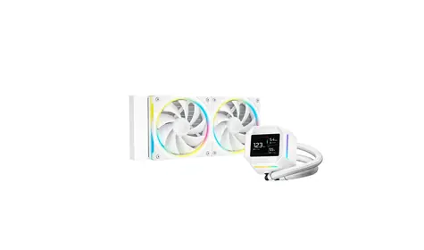 DEEPCOOL LM240 bílá / Komplet vodního chlazení / 2x 120mm / ARGB / 2,4