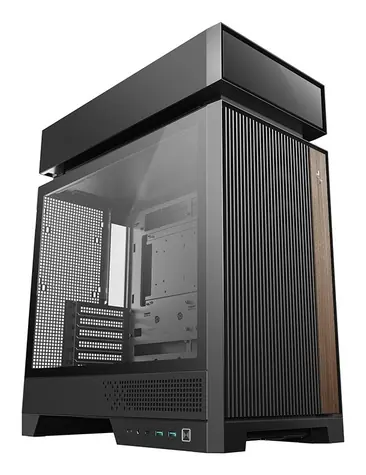 Deepcool CL660 černá, dřevo / Počítačová skříň / Midi-tower / ATX / Temperované sklo / ARGB