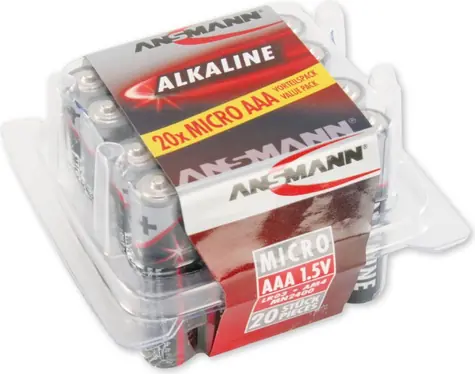 Ansmann Red / Baterie AAA / alkalická / 1.5V / 20 ks / v boxu