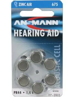 Ansmann Zinc-Air 675 6ks / Baterie do naslouchadel / PR44