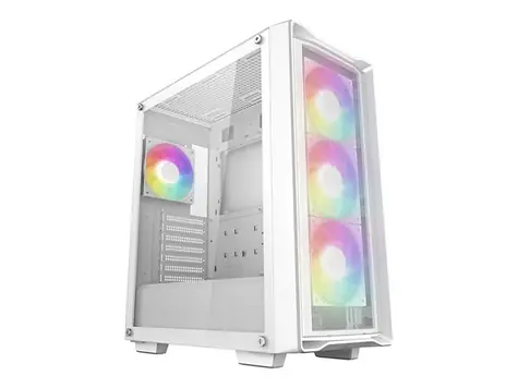 Deepcool CC560 MESH V2 bílá / Skříň PC / Midi tower / ATX / ARGB / mesh panel / temperované sklo
