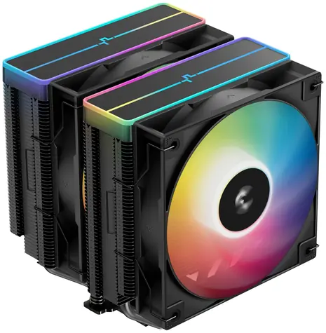 DEEPCOOL AG620 BK ARGB V2 černá / Chladič CPU / 2x 120 mm ARGB / Hydro Bearing / AMD + Intel