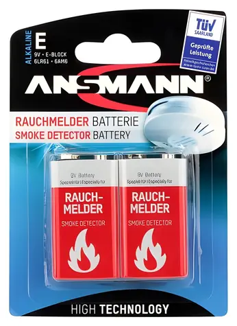 Ansmann Smoke Detector / Baterie / Alkalická / 9V / 6LR61 / Blistr