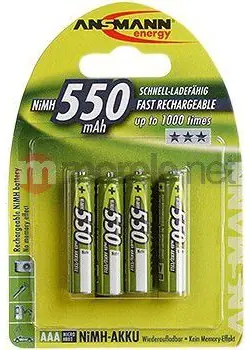 Ansmann / Akumulátor / AAA / NiMH / 550 mAh / 4 ks