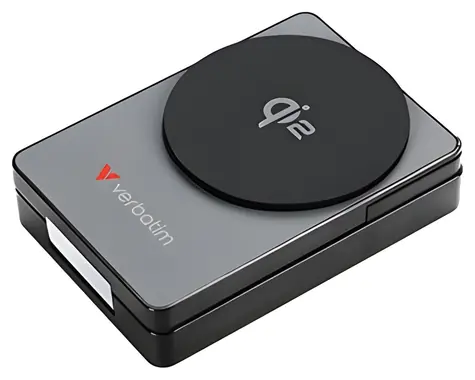 Verbatim Charge 'n' Go Qi2 šedá / Magnetická bezdrátová powerbanka / 5000 mAh / Qi2 15 W / USB-C PD 20 W