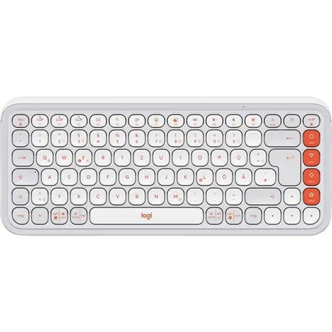 Logitech POP ICON Keys Off White / Klávesnice / německé rozložení