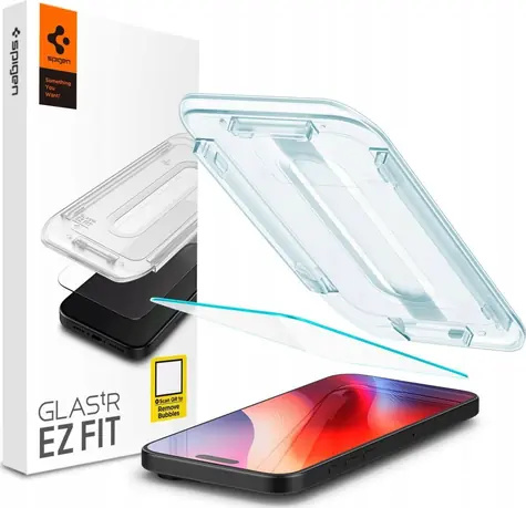 Spigen Glass tR EZ Fit čirá / Ochranné sklo / Apple iPhone 16 Pro