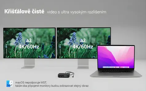 i-tec USB-C Dual HDMI Docking Station / Dokovací stanice / 2× HDMI 4K / 6× USB / LAN / PD 100W