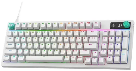Logitech G316 X bílá / Herní klávesnice / 98% / DE layout