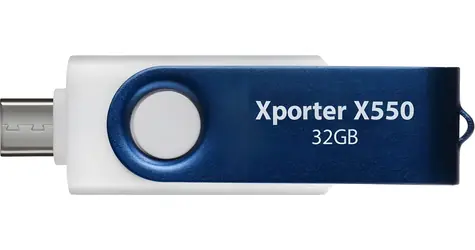 Patriot Xporter X550 32GB modrá-bílá / Flash disk / USB-A + USB-C 3.2 Gen 1