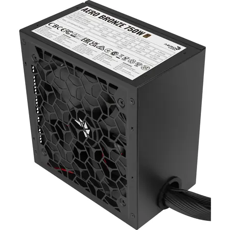 Aerocool AERO 750 černá / PC zdroj / ATX 3.1 / 750W / 80PLUS Bronze / Aktivní PFC / nemodulární