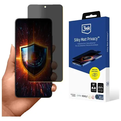 3mk Silky Matt Privacy pro Poco F7 Pro a F7 Ultra / Ochranná fólie / Matná / Ochrana soukromí 30°
