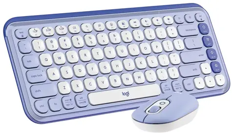 Logitech POP ICON lila / Bezdrátová sada klávesnice a myši / CH verze