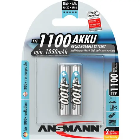 Ansmann Professional AAA 1100 mAh 2 ks / Akumulátor / NiMH / 1,2 V